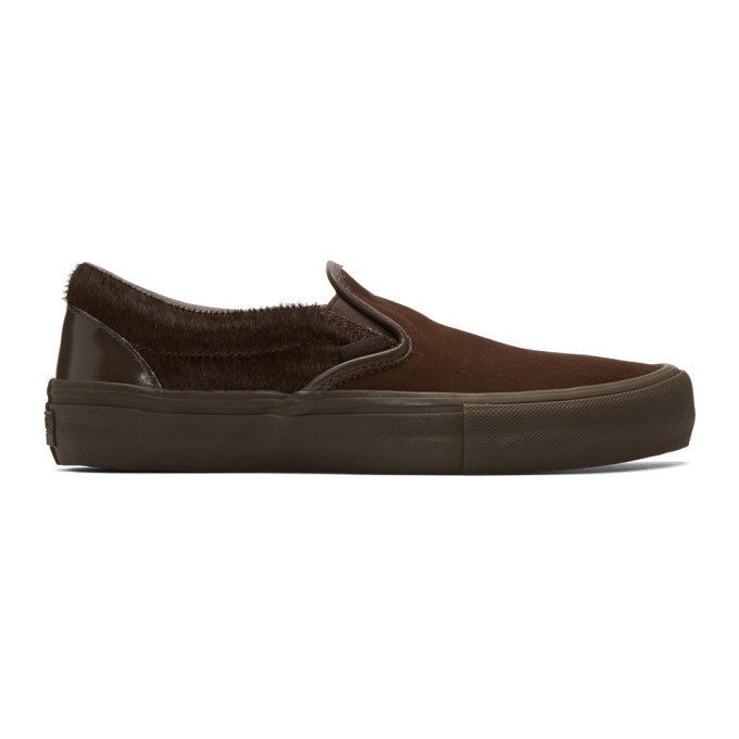 Photo: Engineered Garments Brown Vans Edition Classic V Slip-On Sneakers