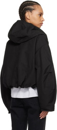 JACQUEMUS Black 'The Caraco cropped parka' Jacket