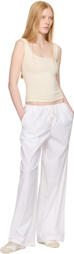 SKIMS White Cotton Poplin Straight Leg Pyjama Pants