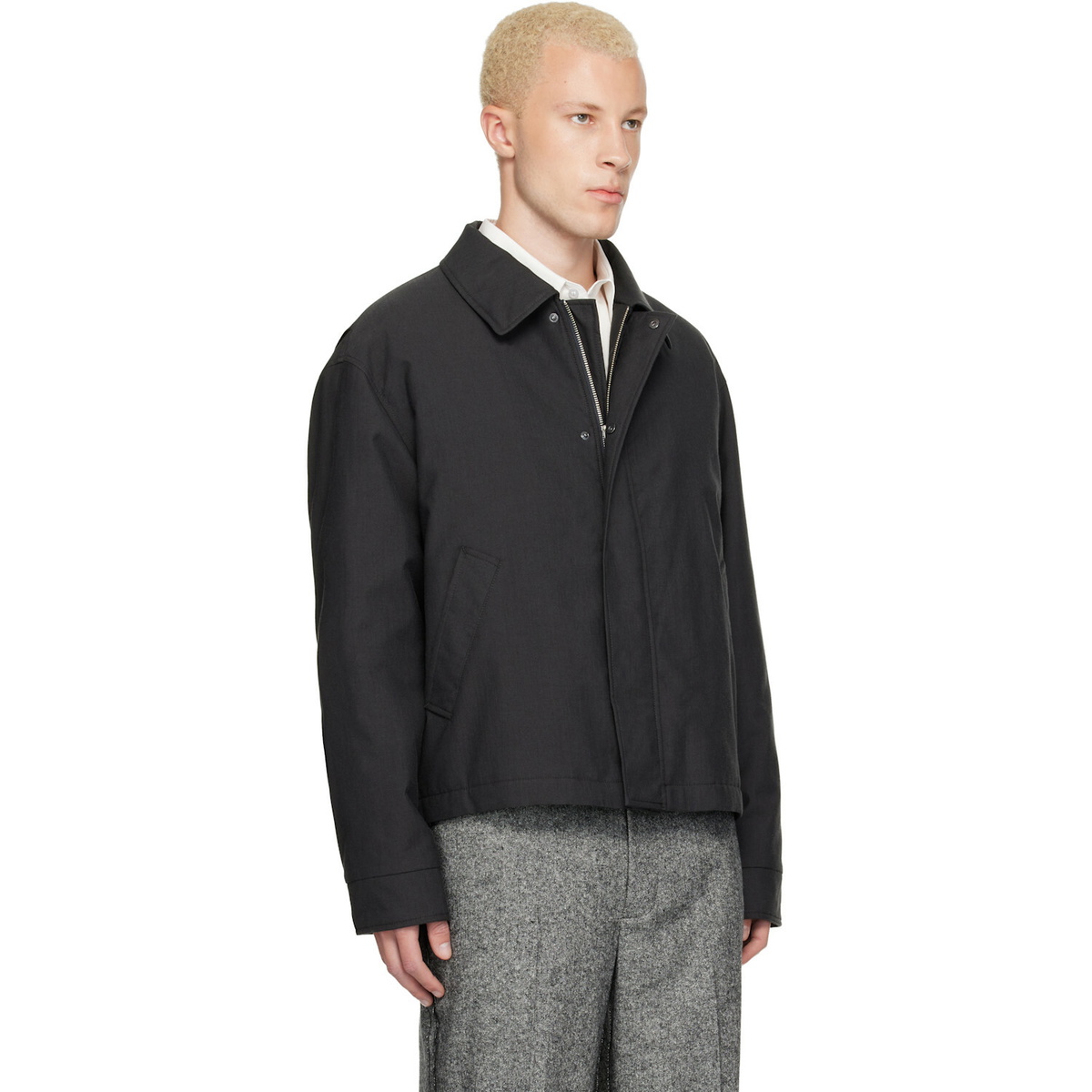 MM6 Maison Margiela Gray Insulated Cotton Wool Jacket