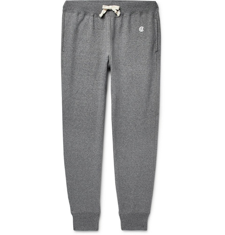 Photo: Todd Snyder Champion - Tapered Mélange Loopback Cotton-Jersey Sweatpants - Gray