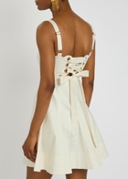 Clea Odette Cotton-blend Midi Dress White