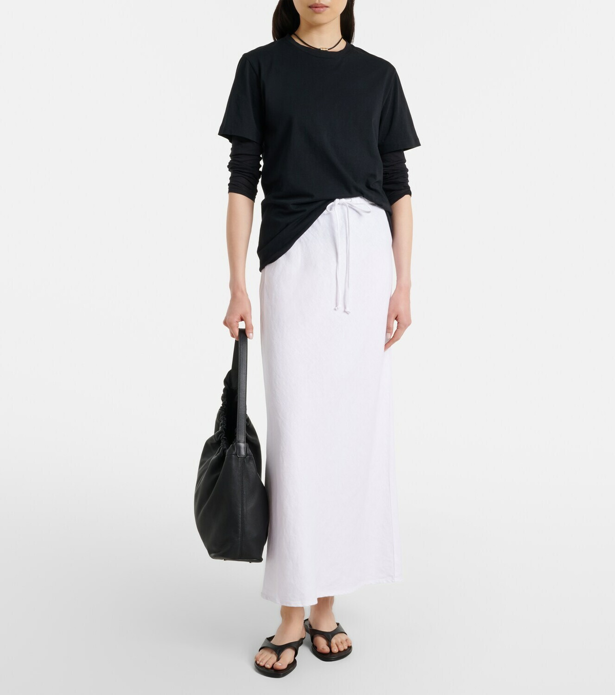 Velvet Beka linen maxi skirt