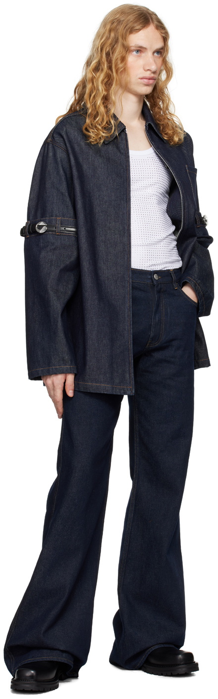 Coperni Navy Wide Leg Jeans