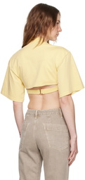 JACQUEMUS Yellow La Casa 'Le t-shirt Bahia Court' T-Shirt