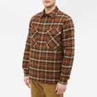 Loewe Men's Padded Check Overshirt in Brown