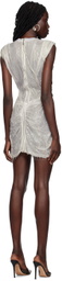 Liza Keane SSENSE Exclusive Gray 'Hungry Hole' Minidress