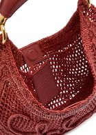 Chloe Summer Banana Logo Raffia Shoulder bag - Red - One Size