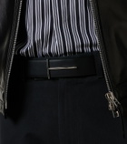 Tom Ford T croc-effect patent leather belt