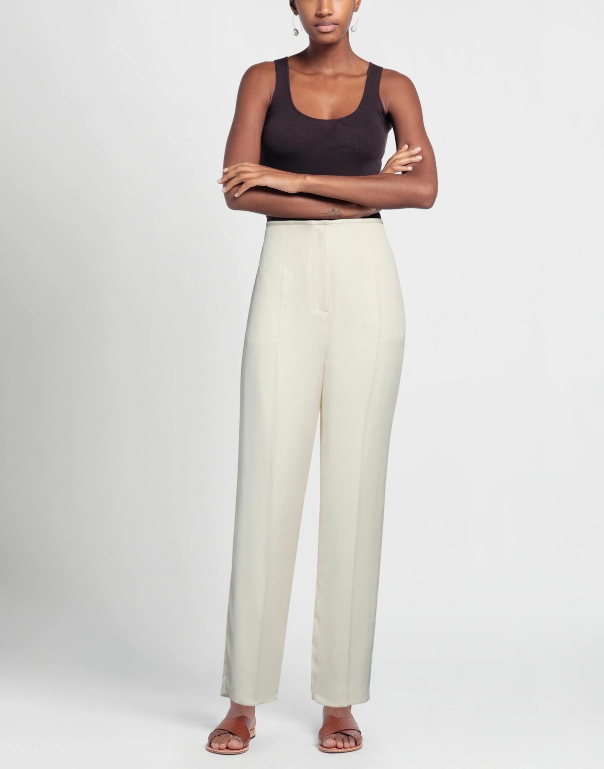 Le 17 Septembre Womens Pants Ivory