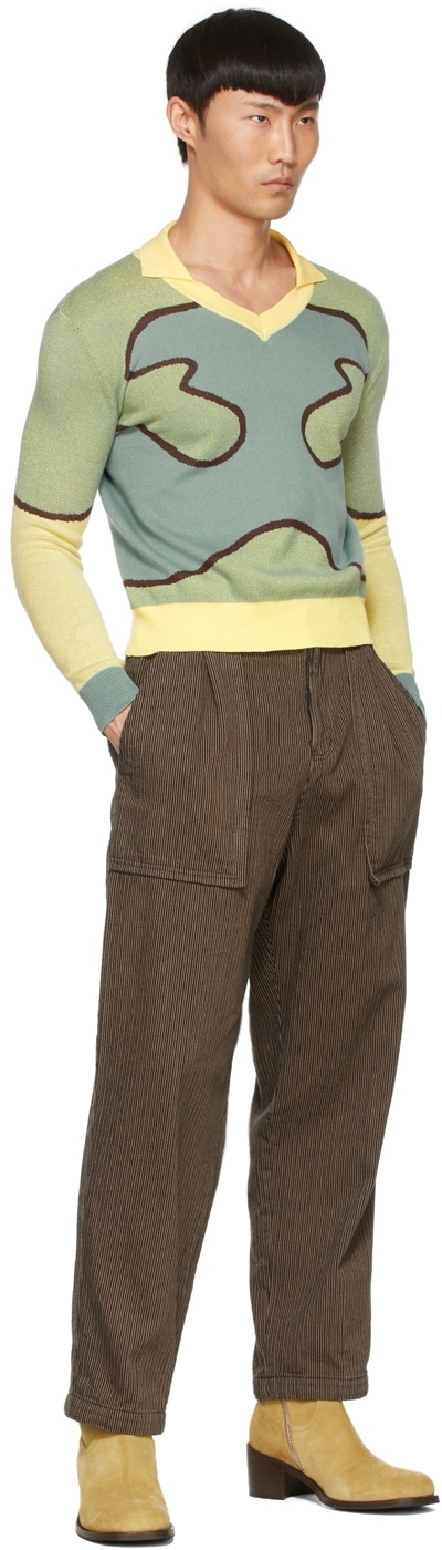 Lukhanyo Mdingi Green Cotton Sweater