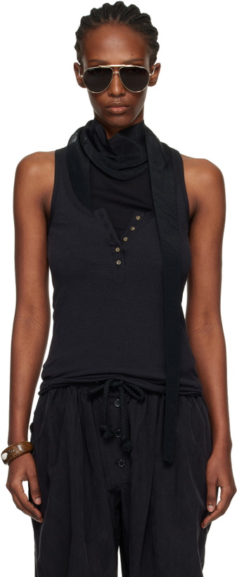 Photo: Isabel Marant Black Helma Silk Tank Top