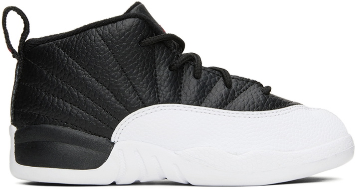 Photo: Nike Jordan Baby Black & White Jordan 12 Retro Sneakers