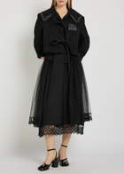 Simone Rocha Crystal-embellished Cropped Denim Jacket Black
