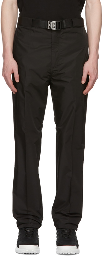 Photo: Givenchy Black Satin 4G Buckle Trousers