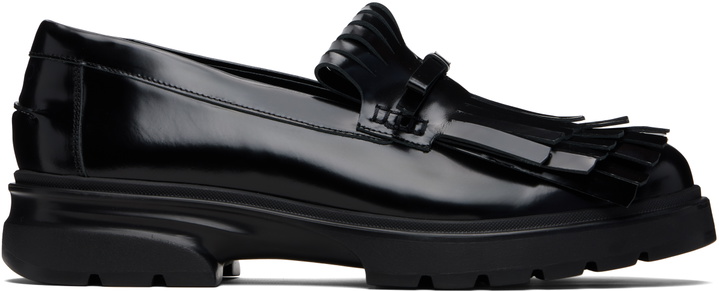 Photo: Simone Rocha Black Low Tracker Fringe Loafers