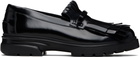 Simone Rocha Black Low Tracker Fringe Loafers
