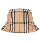 Burberry - Checked Cotton-Blend Twill Bucket Hat - Neutrals