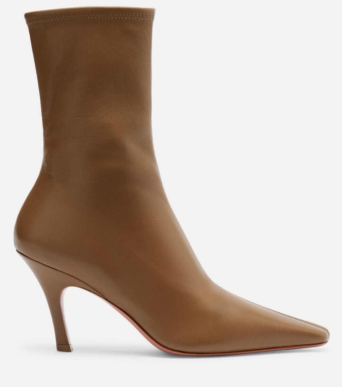 Amina Muaddi Jamie leather ankle boots
