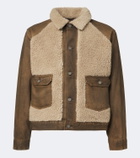 RRL Shearling-trimmed denim jacket