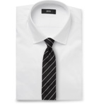 Hugo Boss - White Jacques Slim-Fit Double-Cuff Textured-Cotton Shirt - White