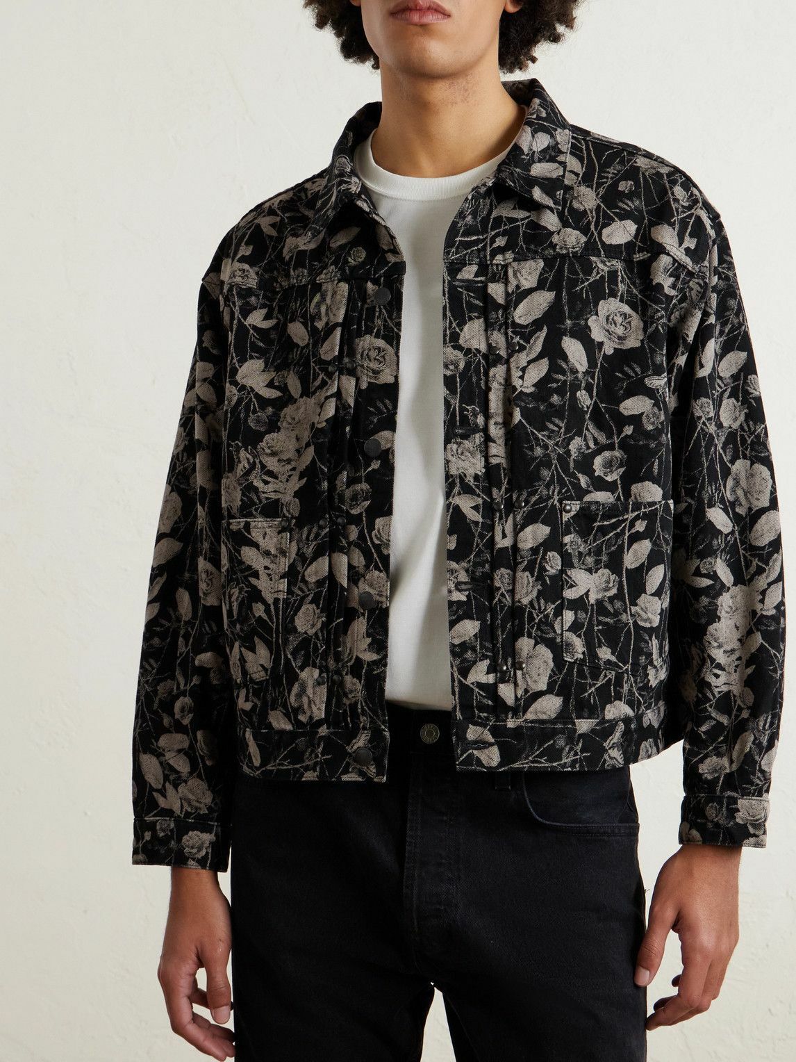 Needles - Printed Denim Jacket - Black