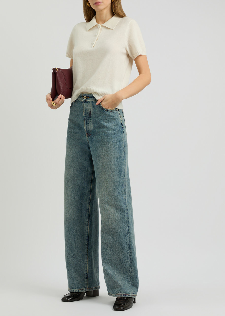 Aexae Cashmere Polo Jumper Off White