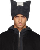 Acne Studios Gray Ribbed Square Beanie