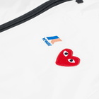 Comme des Garçons Play x K-Way Full Zip Packable Jacket in White