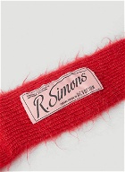 Logo Patch Long Gloves in Red
