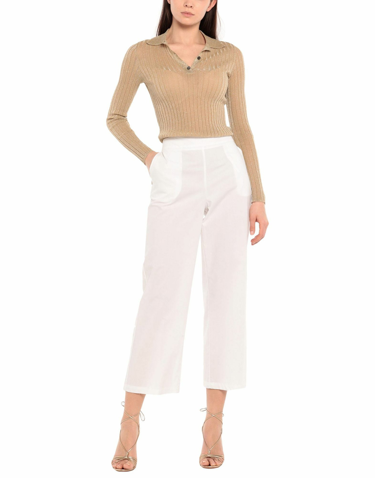 Manila Grace Womens Pants in White