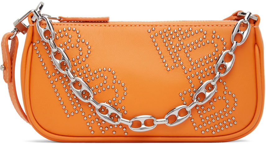 BY FAR Orange Mini Rachel Shoulder Bag
