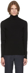 Ralph Lauren Purple Label Black Slim Wool Turtleneck