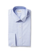 CHARVET - Blue Houndstooth Cotton Shirt - Blue