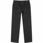 Heron Preston Men's Vintage Wash Carpenter Pants in Black