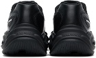 Balmain Black Run-Row Leather Sneakers