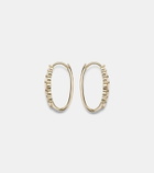Ileana Makri Rivulet Large 14kt gold hoop earrings with diamonds