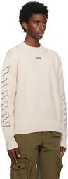 Off-White Beige Arr Diags Sweater