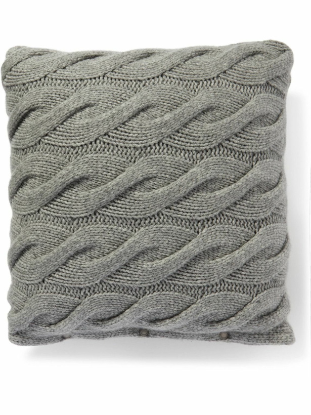 Photo: Brunello Cucinelli - Cable-Knit Cashmere Cushion
