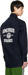 AMI Alexandre Mattiussi Navy 'Ami Paris France' Shirt