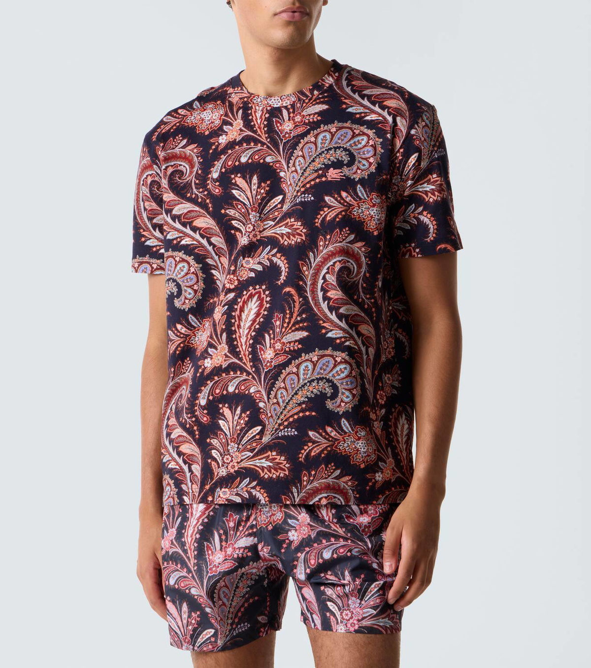 Etro Paisley cotton jersey T-shirt