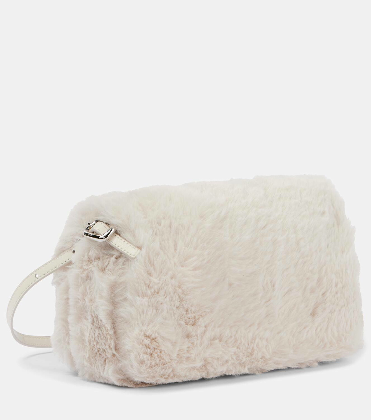 Roger Vivier Viv Choc embellished faux shearling wallet