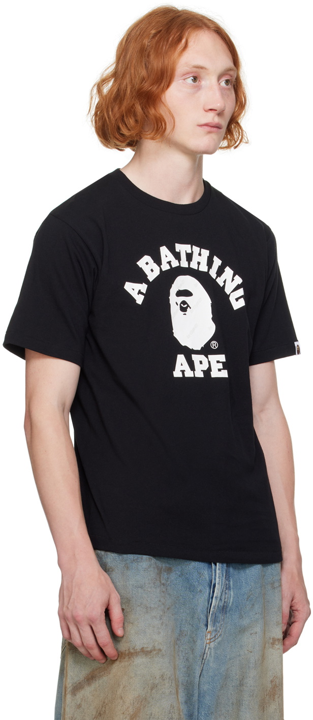 BAPE Black 'Bape' Hexagram College T-Shirt
