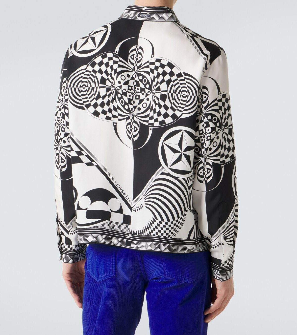 Versace Printed silk twill shirt