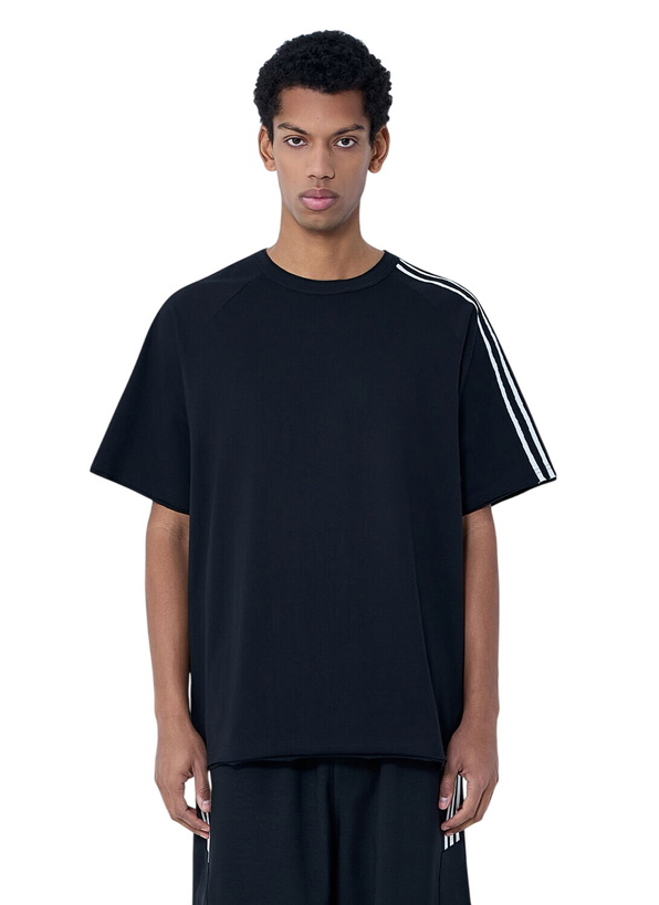 Photo: Y-3 Striped Shoulder Cotton T-Shirt