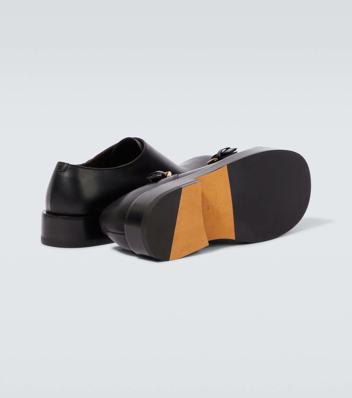 Bottega Veneta Helium leather monk strap shoes Bottega Veneta