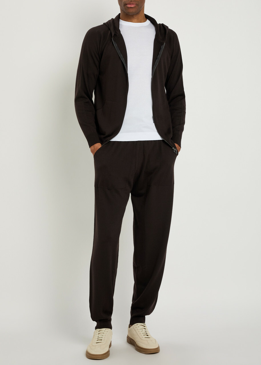John Smedley Henning Merino Wool Sweatpants Brown