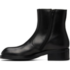 LEMAIRE Black Zipped Ankle Boots