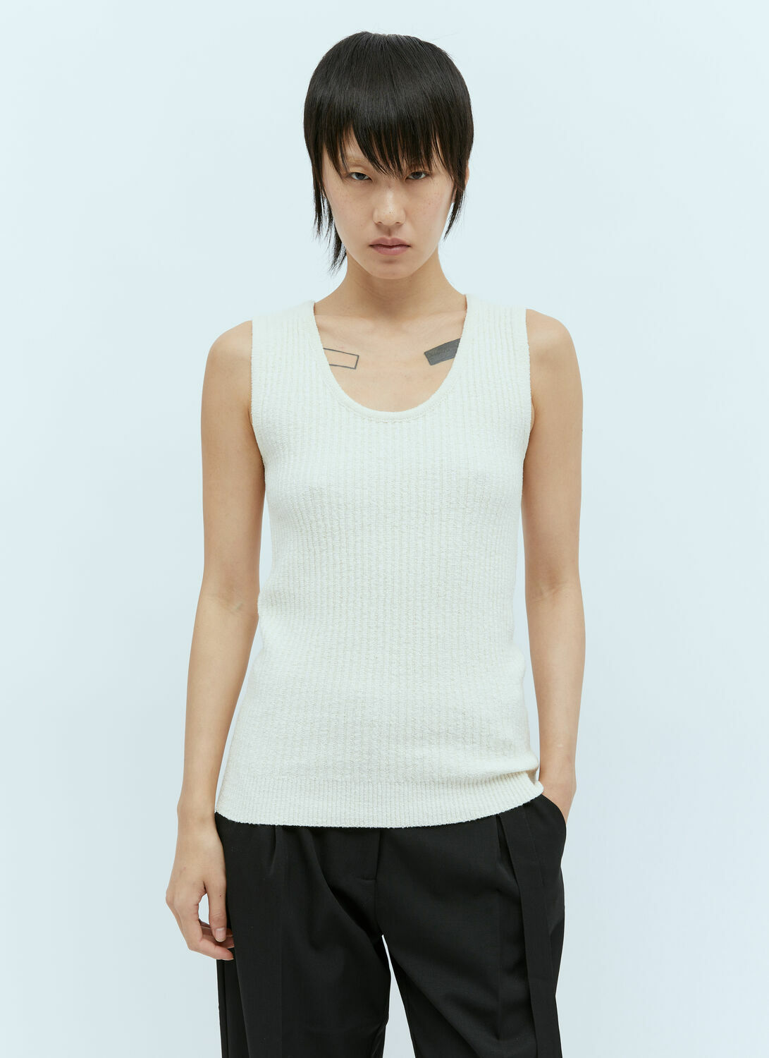 TOTEME Bouclé Knit Tank Top