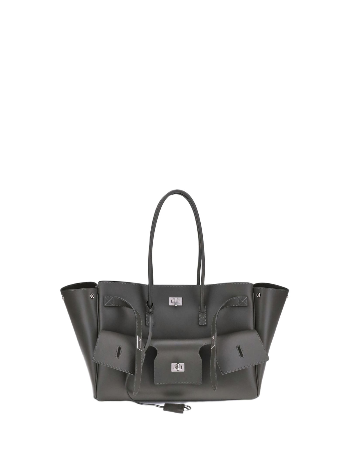 トートバッグ BALENCIAGA Black Leather Bb Soft Handbag BB Soft Large leather shoulder bag in black - Balenciaga